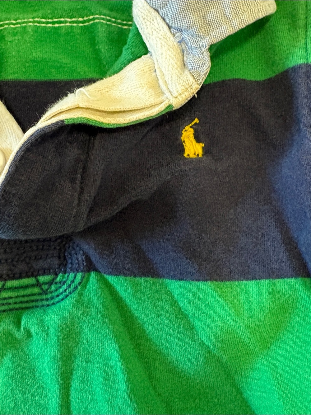 Vintage Polo by Ralph Lauren infant toddler boys striped cotton jersey rugby 2T - Picture 2 of 10